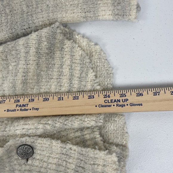 Free People Blazer Womens Small XS Zebra Yarn Icicle Teddy Double Breasted - Picture 9 of 10